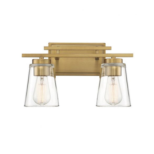 Savoy House Calhoun 2-Light Bathroom Vanity Light, Warm Brass - 8-1020-2-322