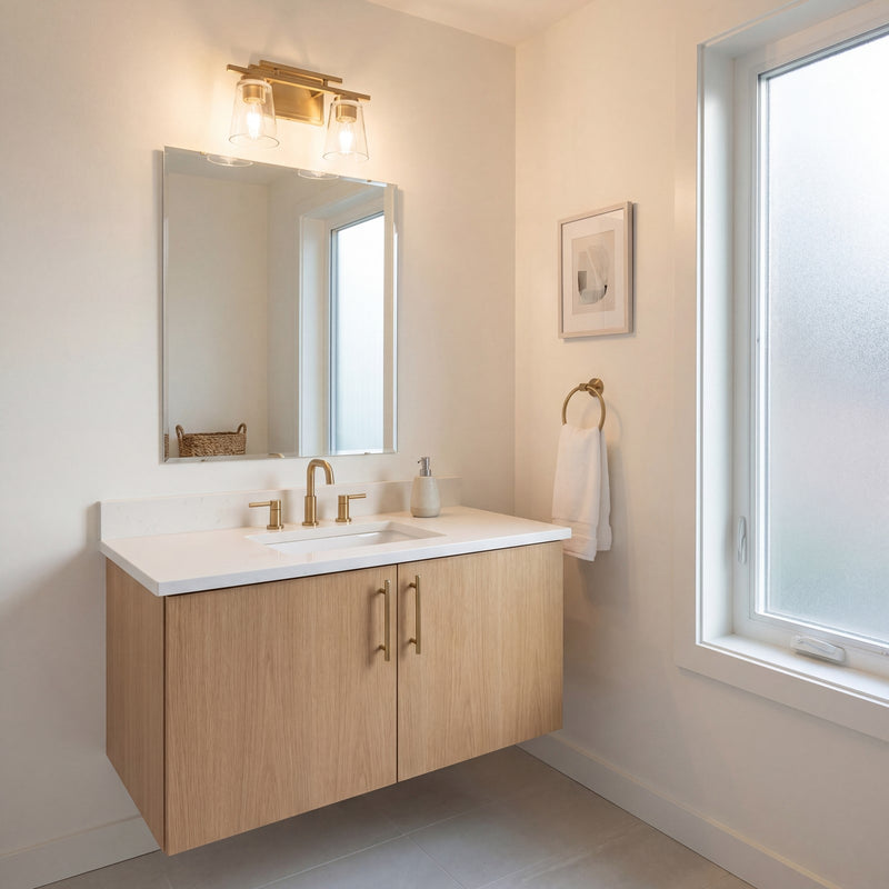 Savoy House Calhoun 2 Light Bath Vanity, Warm Brass
