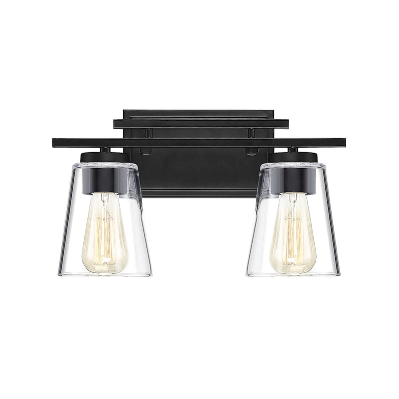 Savoy House Calhoun 2-Light Bathroom Vanity Light, Black