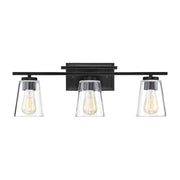 Savoy House Calhoun 3-Light Bathroom Vanity Light, Black - 8-1020-3-BK