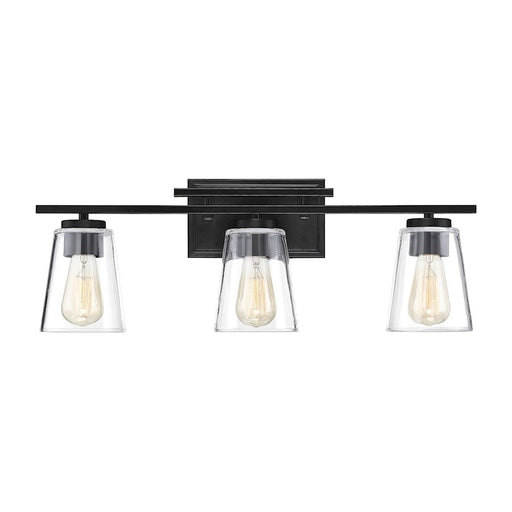 Savoy House Calhoun 3-Light Bathroom Vanity Light, Black - 8-1020-3-BK