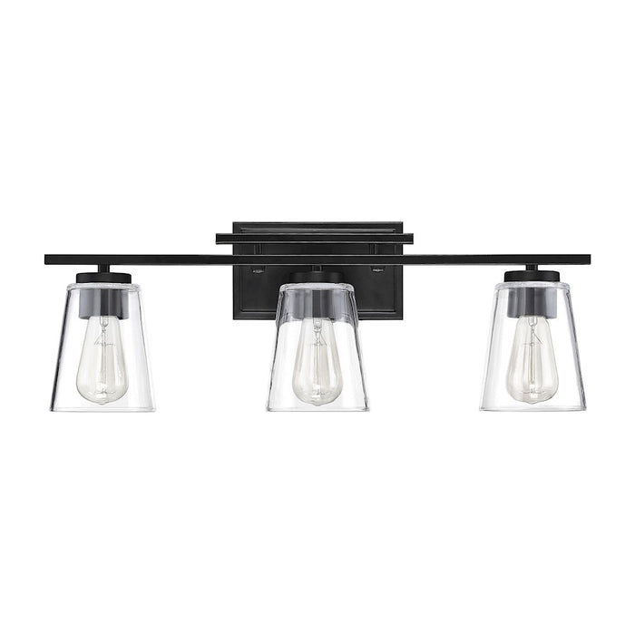 Savoy House Calhoun 3-Light Bathroom Vanity Light, Black