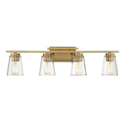 Savoy House Calhoun 4-Light Bathroom Vanity Light, Warm Brass - 8-1020-4-322