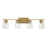 Savoy House Calhoun 4-Light Bathroom Vanity Light, Warm Brass