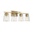 Savoy House Calhoun 4-Light Bathroom Vanity Light, Warm Brass
