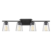 Savoy House Calhoun 4-Light Bathroom Vanity Light, Black - 8-1020-4-BK