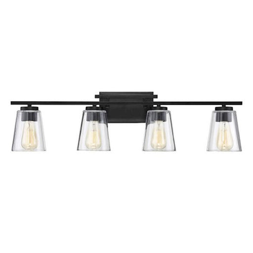 Savoy House Calhoun 4-Light Bathroom Vanity Light, Black - 8-1020-4-BK