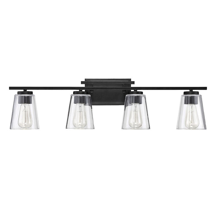 Savoy House Calhoun 4-Light Bathroom Vanity Light, Black