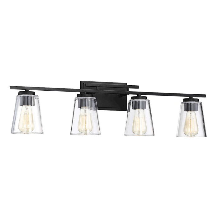 Savoy House Calhoun 4-Light Bathroom Vanity Light, Black