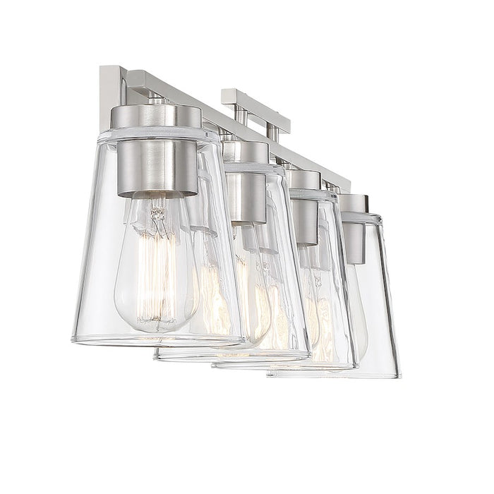 Savoy House Calhoun 4-Light Bathroom Vanity Light, Satin Nickel