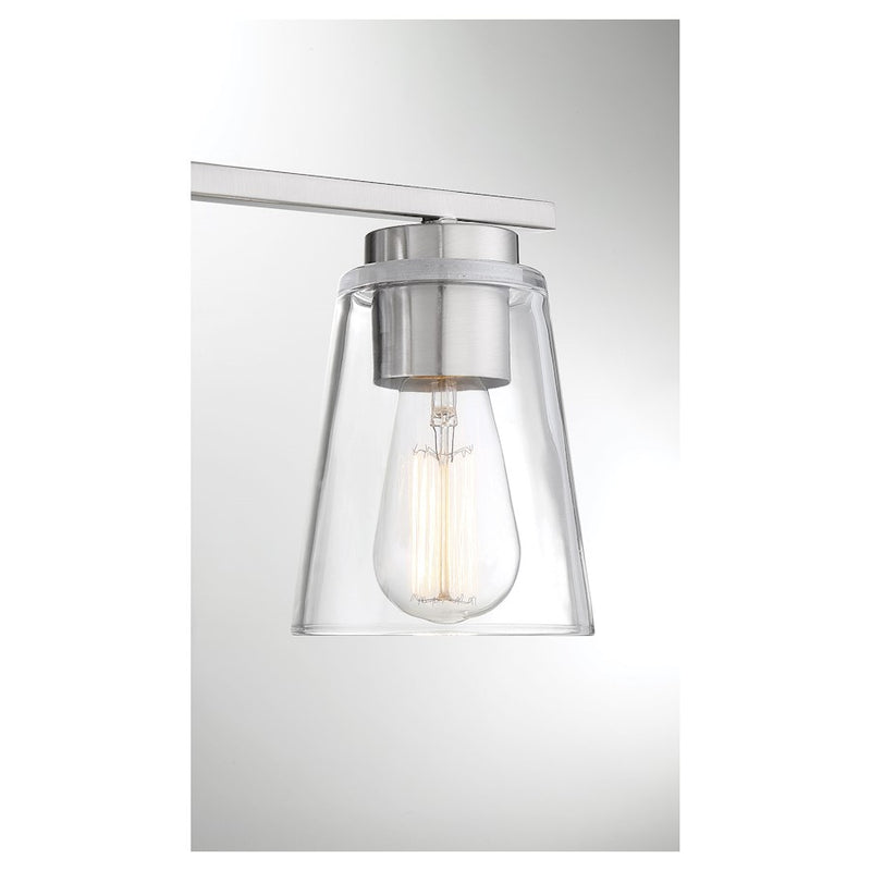 Savoy House Calhoun 4-Light Bathroom Vanity Light, Satin Nickel