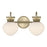 Savoy House Melbourne 2 Lt Bath Sconce, Noble Brass - 8-1028-2-127