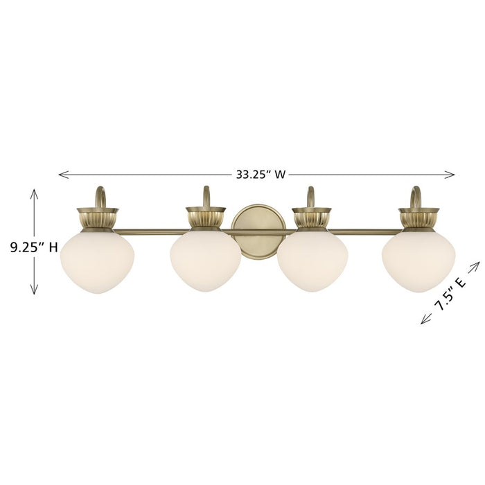 Savoy House Melbourne 4 Lt Bath Sconce, Noble Brass