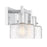 Savoy House Dover 2 Light Bath, Chrome/Clear Crinkle