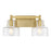 Savoy House Dover 2 Light Bath, Warm Brass/Clear Crinkle - 8-1030-2-322