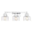 Savoy House Dover 3 Light Bath, Chrome/Clear Crinkle - 8-1030-3-11
