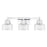 Savoy House Dover 3 Light Bath, Chrome/Clear Crinkle