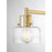 Savoy House Dover 3 Light Bath, Warm Brass/Clear Crinkle