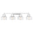 Savoy House Dover 4 Light Bath, Chrome/Clear Crinkle - 8-1030-4-11