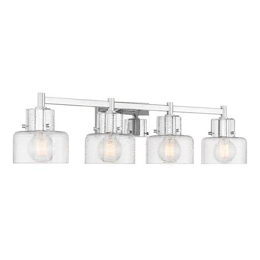 Savoy House Dover 4 Light Bath, Chrome/Clear Crinkle