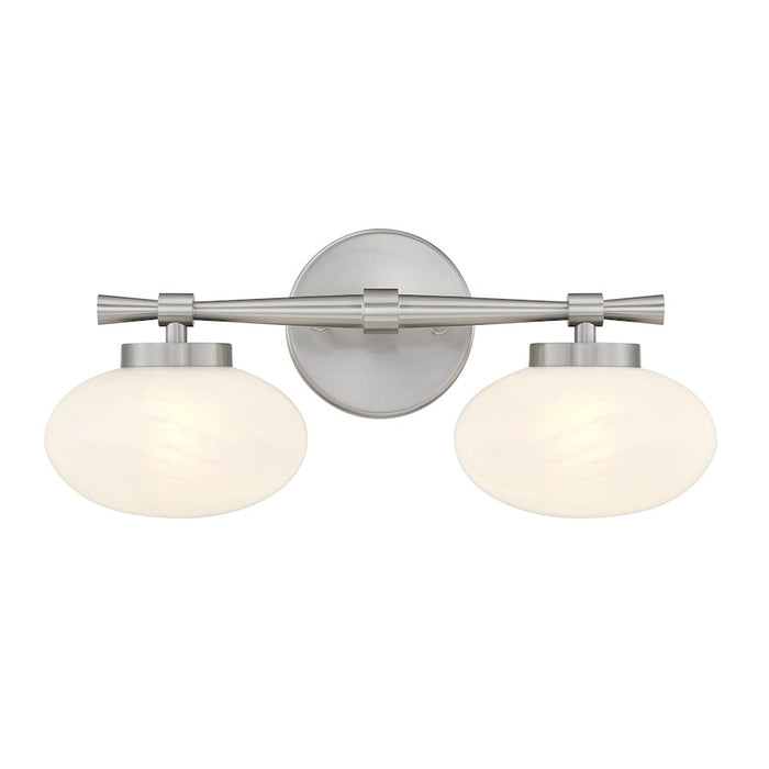 Savoy House Barrow 2 Light Bath, Satin Nickel/Strie - 8-1050-2-SN