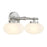 Savoy House Barrow 2 Light Bath, Satin Nickel/Strie