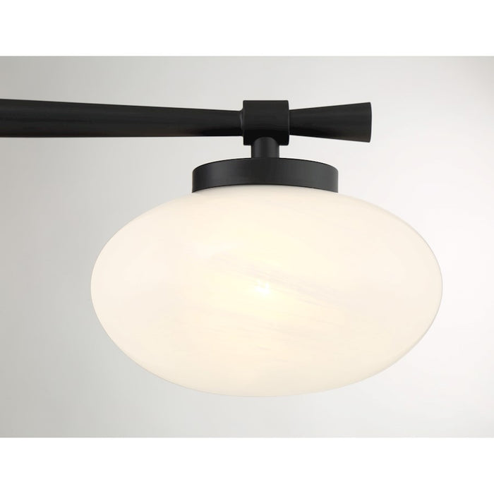 Savoy House Barrow 3 Light Bath, Matte Black/Strie