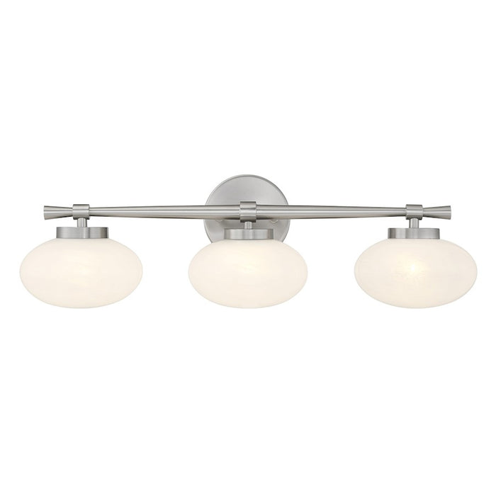 Savoy House Barrow 3 Light Bath, Satin Nickel/Strie - 8-1050-3-SN