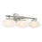 Savoy House Barrow 3 Light Bath, Satin Nickel/Strie