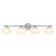 Savoy House Barrow 4 Light Bath, Satin Nickel/Strie - 8-1050-4-SN