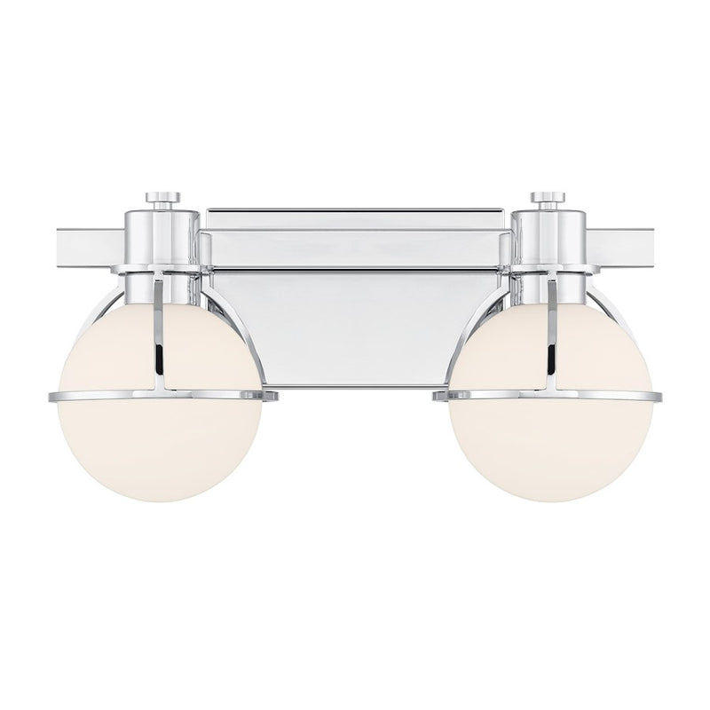 Savoy House Pierce 2 Light Bath, Chrome/Opal - 8-1060-2-11
