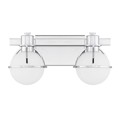Savoy House Pierce 2 Light Bath, Chrome/Opal