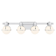 Savoy House Pierce 4 Light Bath, Chrome/Opal - 8-1060-4-11
