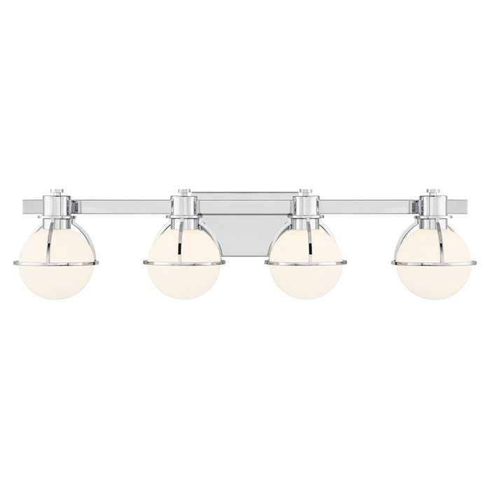 Savoy House Pierce 4 Light Bath, Chrome/Opal - 8-1060-4-11
