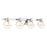 Savoy House Pierce 4 Light Bath, Chrome/Opal
