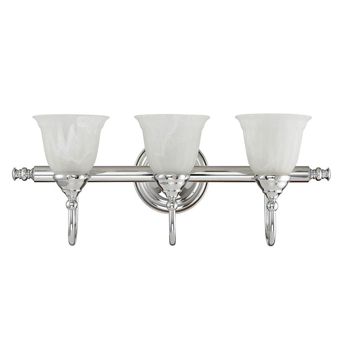 Savoy House Brunswick 3-Light Bathroom Vanity Light, Chrome