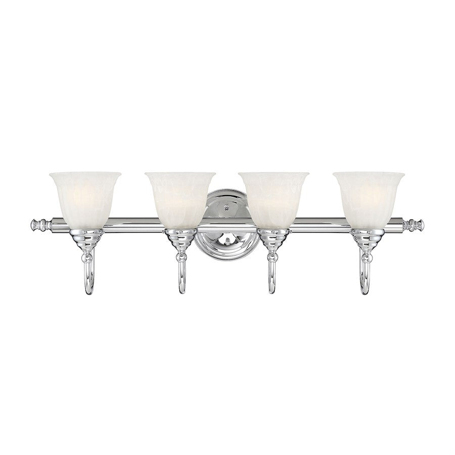 Savoy House Brunswick 4-Light Bathroom Vanity Light, Chrome - 8-1062-4-CH