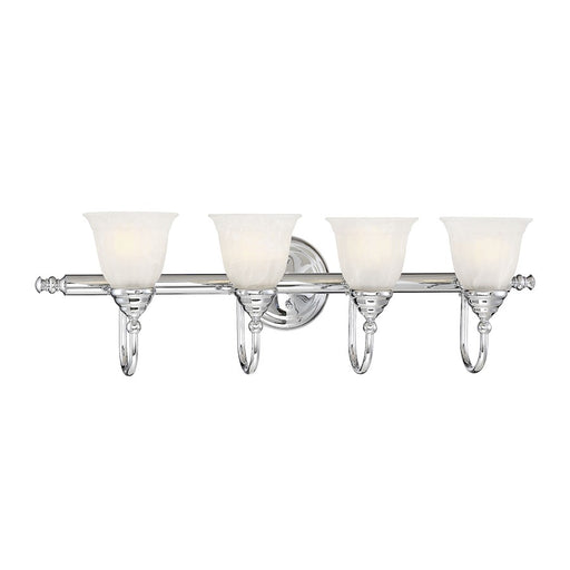 Savoy House Brunswick 4-Light Bathroom Vanity Light, Chrome