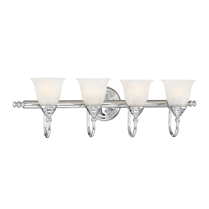 Savoy House Brunswick 4-Light Bathroom Vanity Light, Chrome