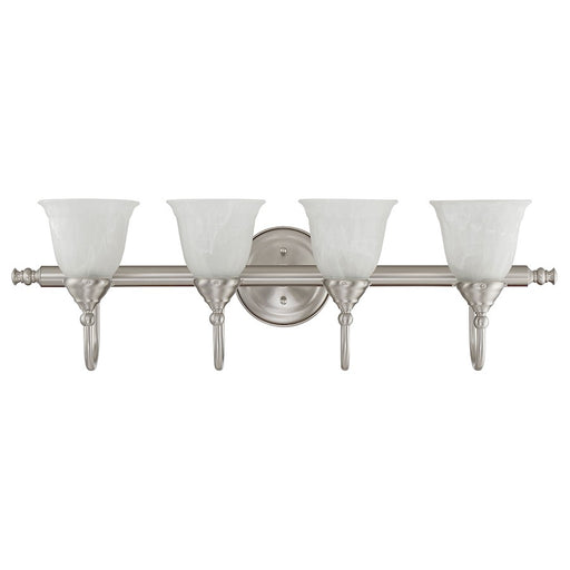 Savoy House Brunswick 4-Light Bathroom Vanity Light, Satin Nickel