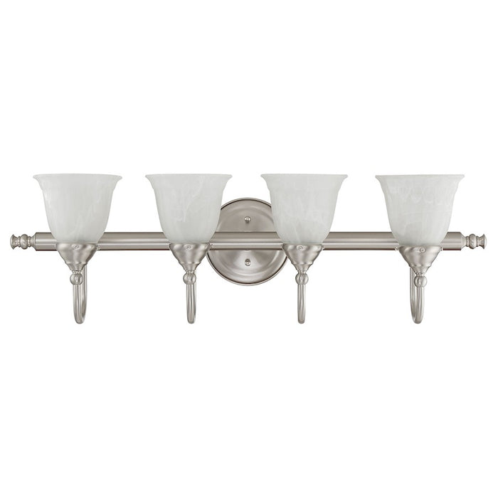 Savoy House Brunswick 4-Light Bathroom Vanity Light, Satin Nickel