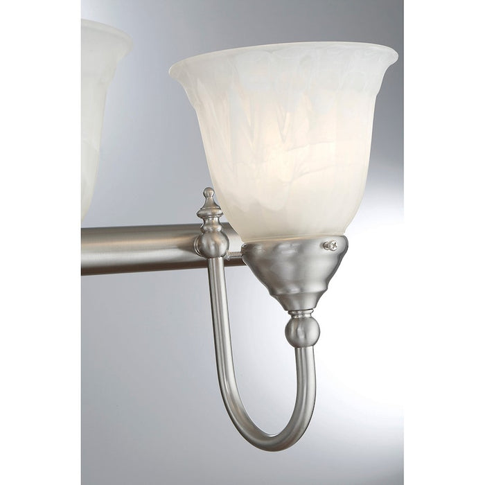 Savoy House Brunswick 4-Light Bathroom Vanity Light, Satin Nickel