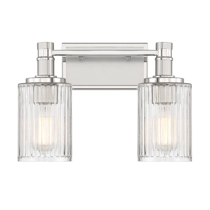 Savoy House Concord 2Lt Bathroom Vanity Light, Silver/ Nickel - 8-1102-2-146