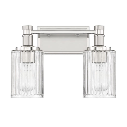 Savoy House Concord 2Lt Bathroom Vanity Light, Silver/ Nickel