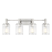 Savoy House Concord 4Lt Bathroom Vanity Light, Silver/ Nickel - 8-1102-4-146