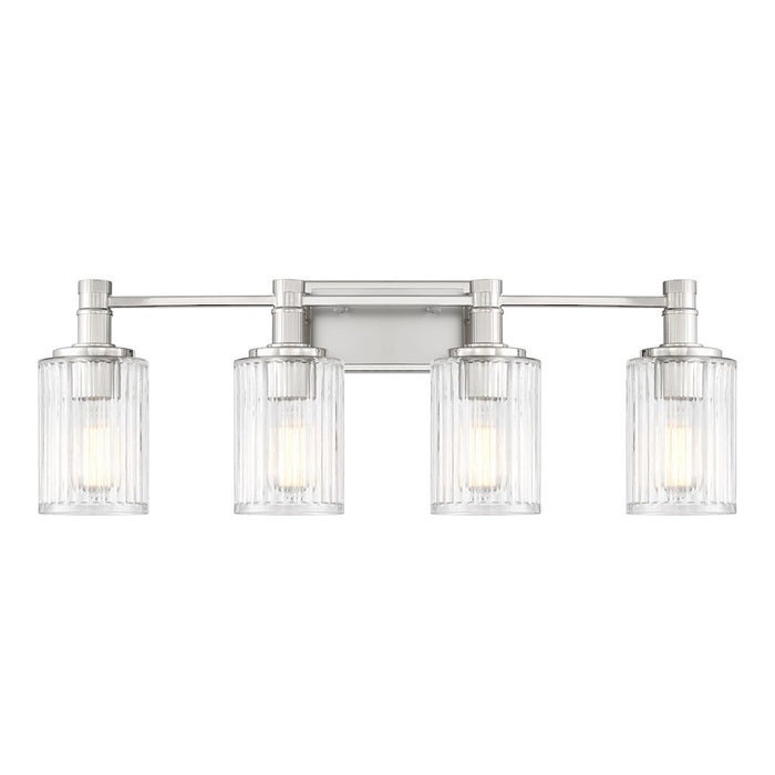 Savoy House Concord 4Lt Bathroom Vanity Light, Silver/ Nickel - 8-1102-4-146