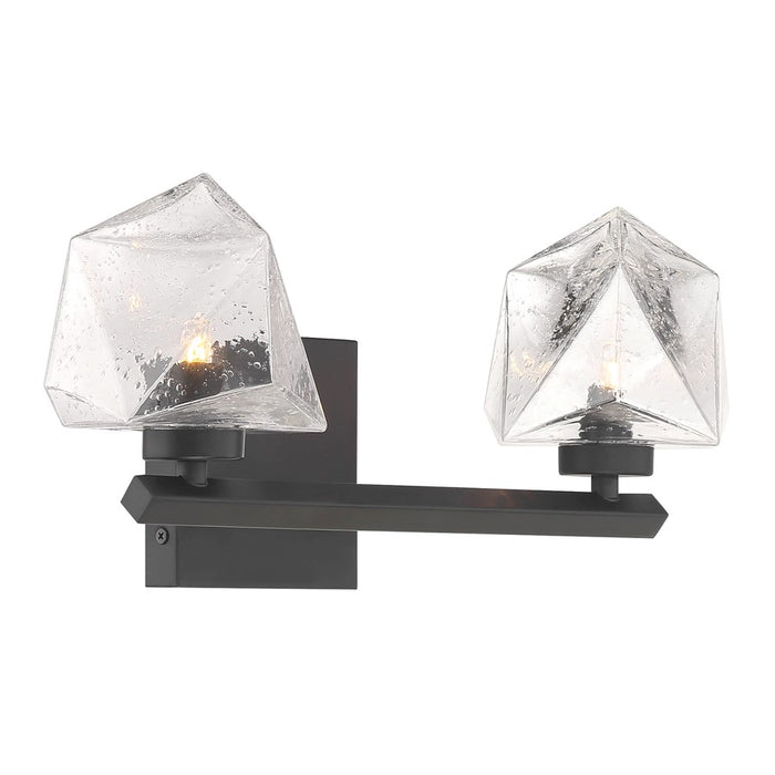 Savoy House Castello 2 Lt Bath Sconce, Clear, Matte Black