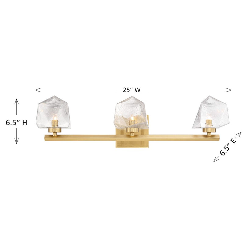 Savoy House Castello 3 Lt Bath Sconce, Warm Brass