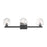 Savoy House Castello 3 Lt Bath Sconce, Clear, Matte Black - 8-1239-3-BK