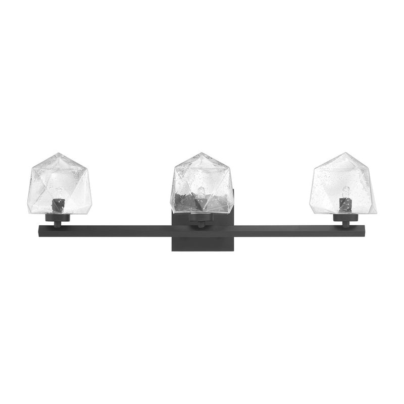 Savoy House Castello 3 Lt Bath Sconce, Clear, Matte Black
